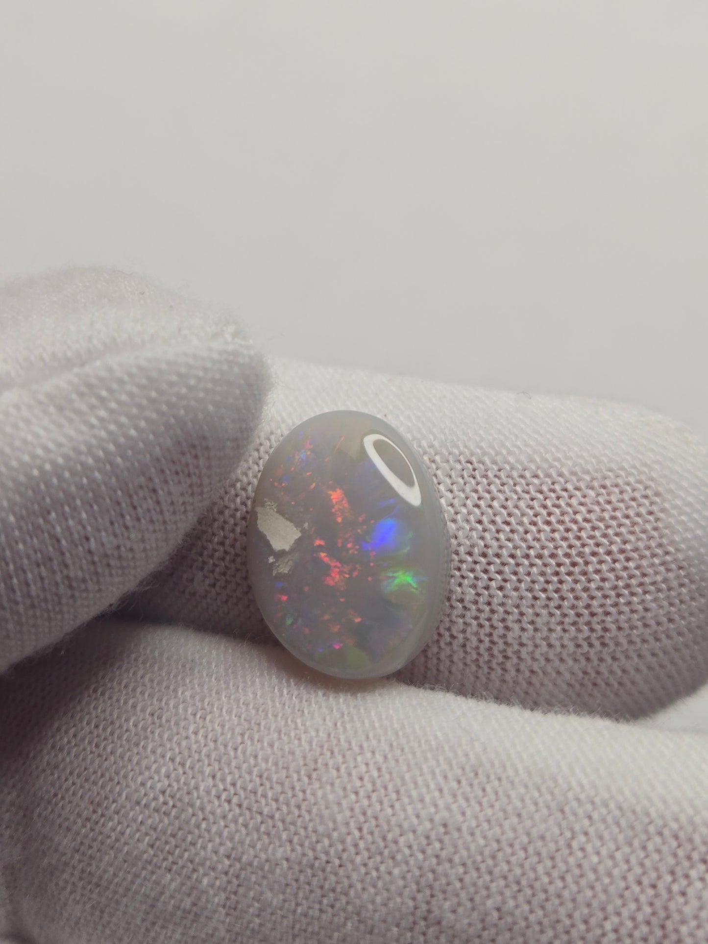 Natural, Australian, Lightning Ridge, Light based, Black Crystal Opal (5.27 carats)